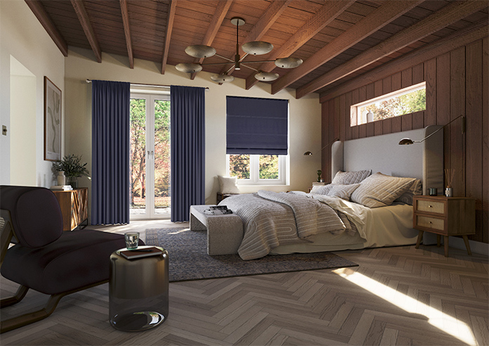 Medina, Navy - Made to Measure Curtains - Image 7